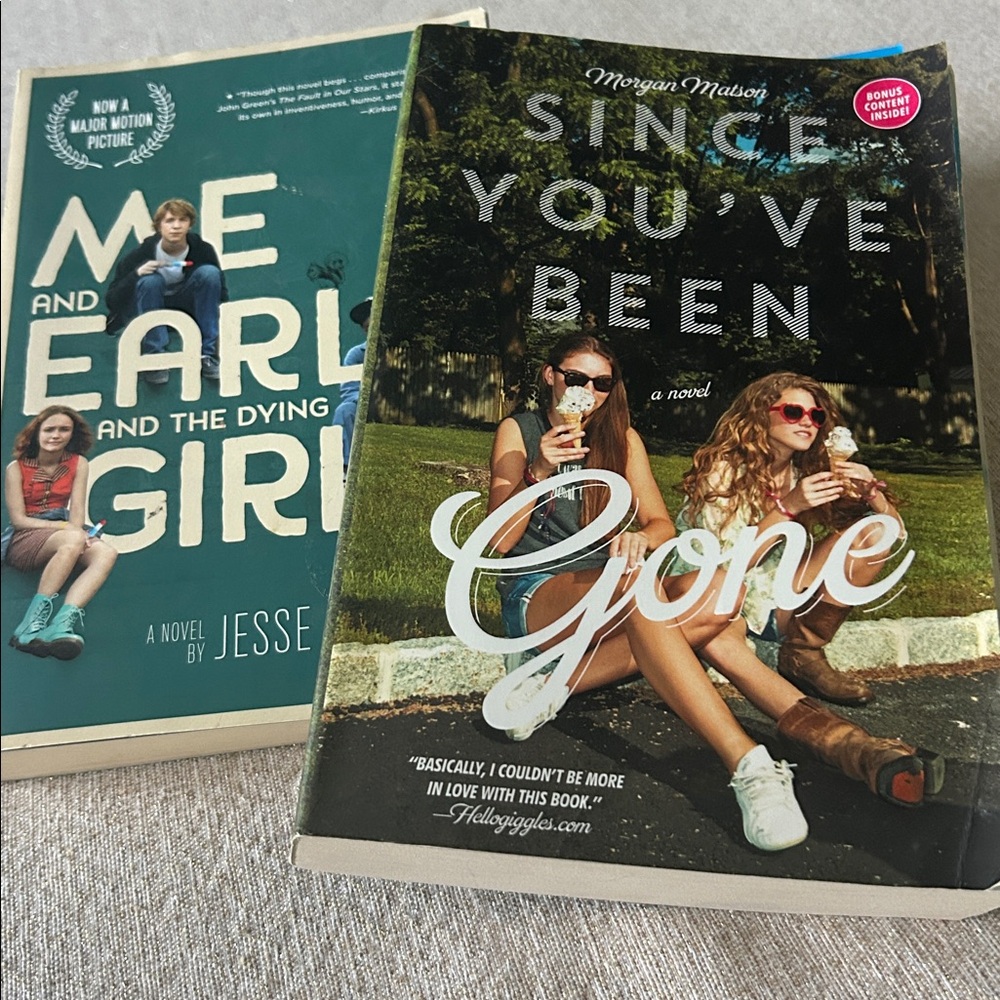 Since You’ve Been Gone & Me And Earl And The Dying Girl Book Softcover Novels